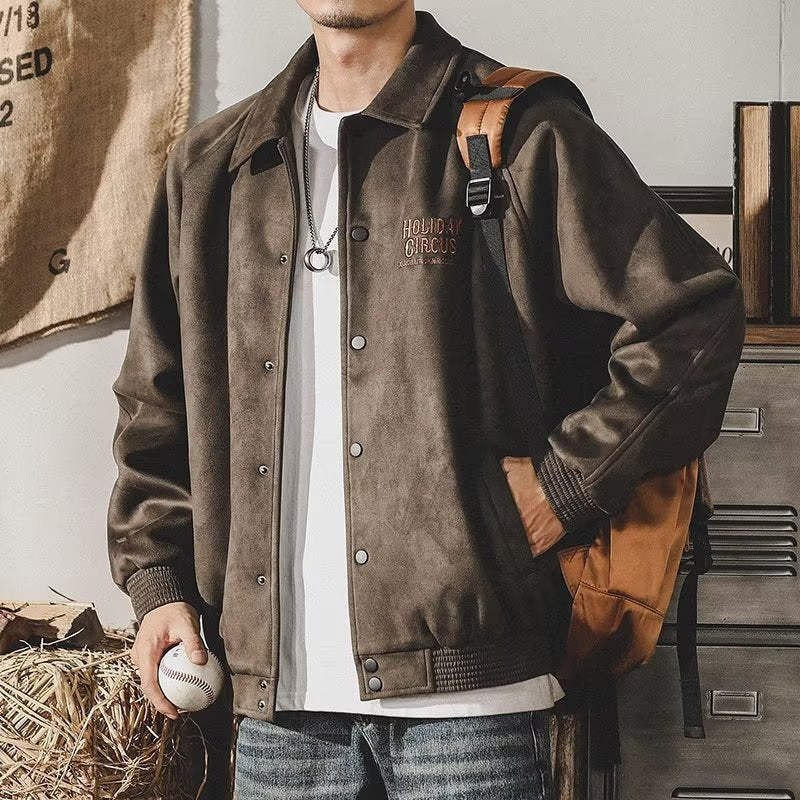 Mens Loose-Fit Heavyweight Insulated Jacket For Spring And Autumn From A Trendy Brand