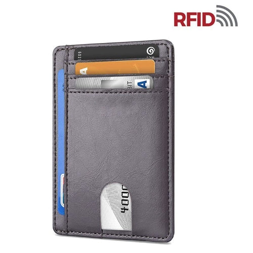 Mens Leather Slim Wallet Credit Card Holder RFID Blocking Pocket ID
