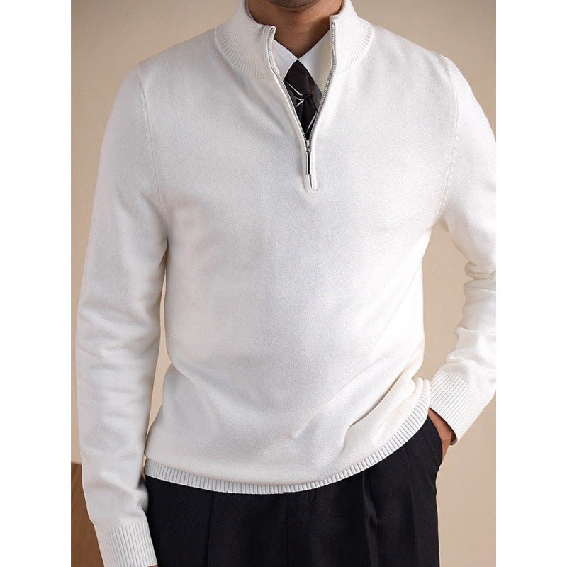 Half-turtleneck Long-sleeve Knit Sweater