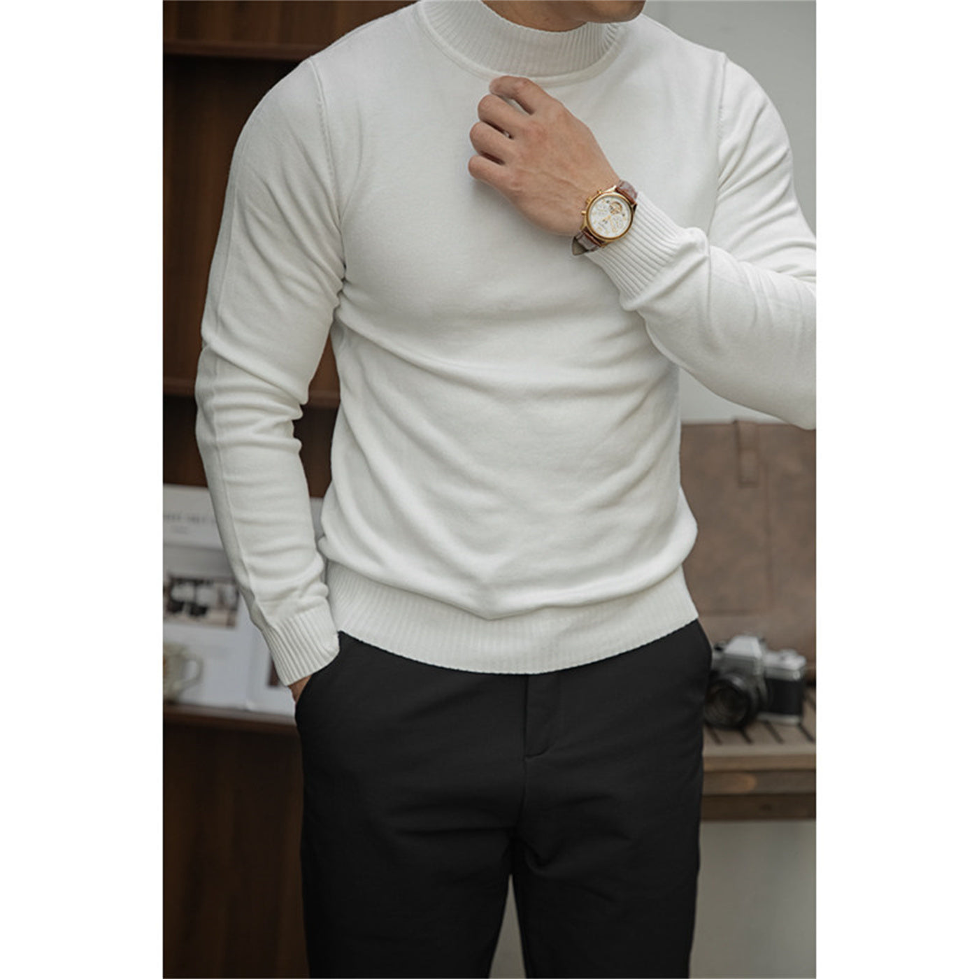 Sweater Bottoming Shirt Basic Warm Man