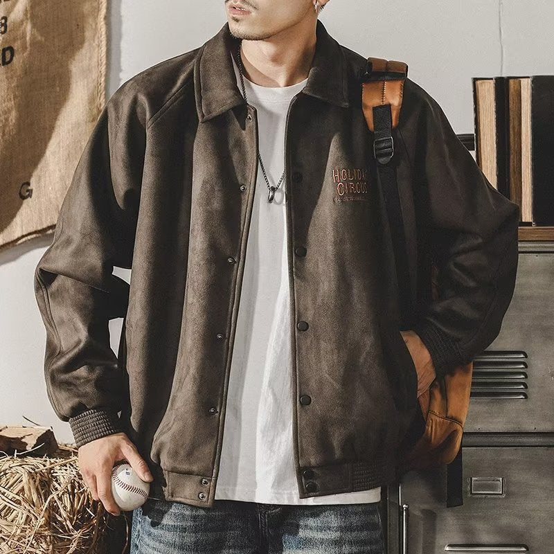 Mens Loose-Fit Heavyweight Insulated Jacket For Spring And Autumn From A Trendy Brand